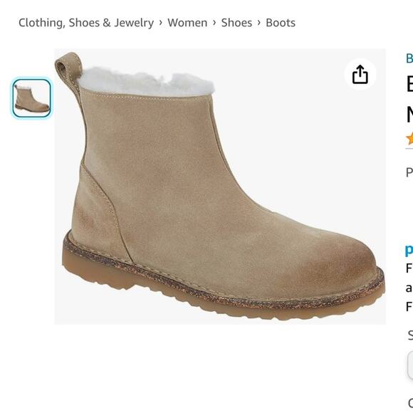 Birkenstock Shoes - Birkenstock Melrose Shearling Ginger Boots Regular new size 6